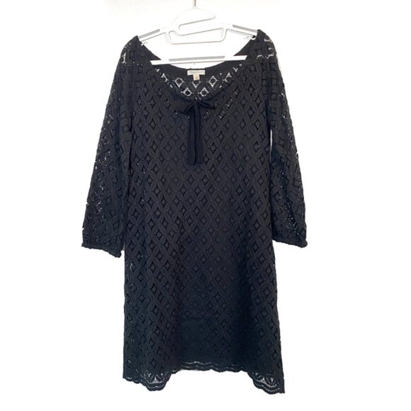 Garnet Hill Lace Shift Midi Dress - Picture 1 of 9